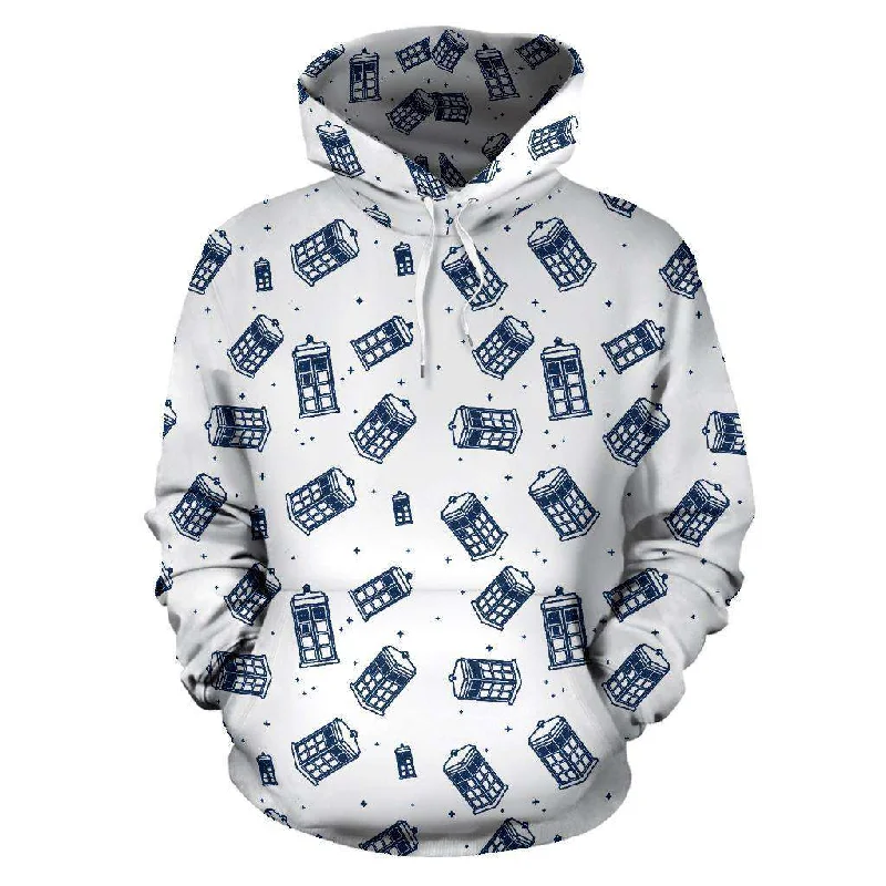 Doctor Who All Over Print Hoodie Hoodie with Lining Warm Insulated