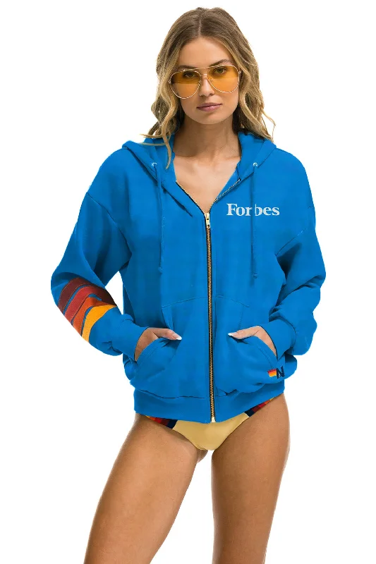 FORBES 23 RELAXED ZIP HOODIE - OCEAN Hoodie with Logo Branding Identity