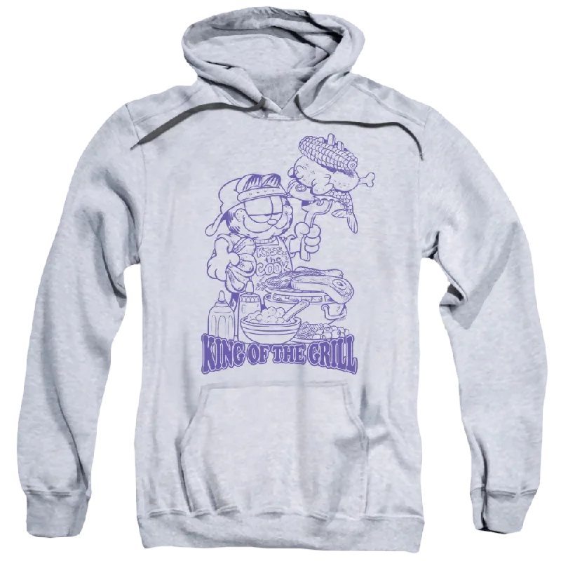 Garfield King Of The Grill - Pullover Hoodie Open Neck Pullover