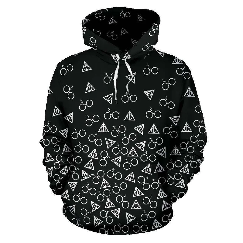 Harry Potter All Over Print Hoodie Hoodie with Longline Fit Extended Stylish