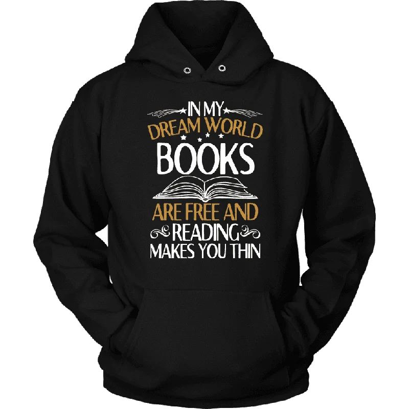 "In My Dream World" Hoodie Hoodie with Embroidery Detailed Premium