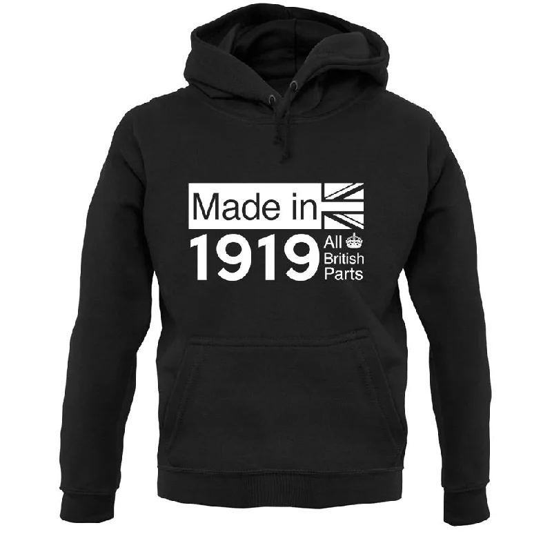 Made In 1919 All British Parts Crown Unisex Hoodie Hoodie with Gradient Ombre Colorful