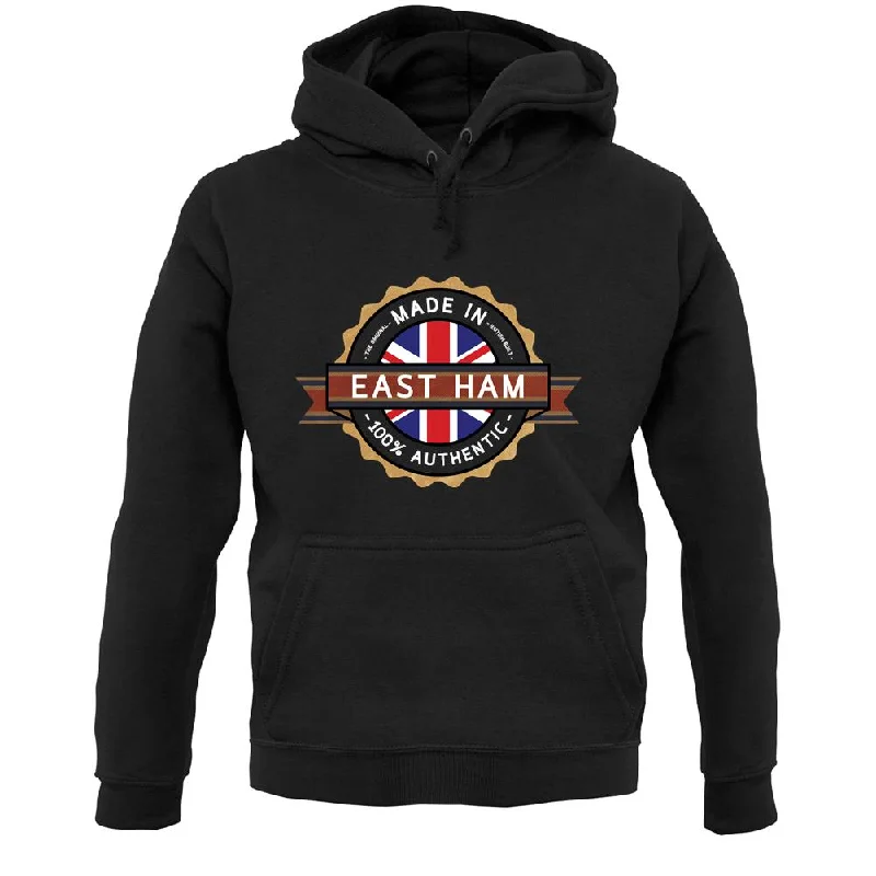 Made In East Ham 100% Authentic Unisex Hoodie Hoodie with Front Slit Layering Stylish