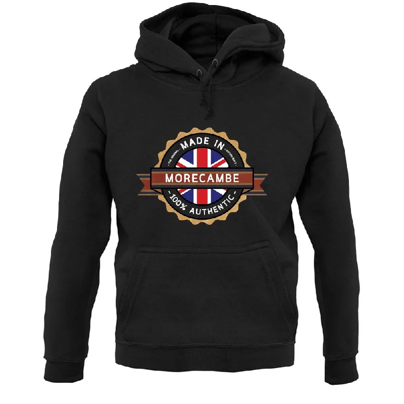 Made In Morecambe 100% Authentic Unisex Hoodie Hoodie with Typography Text Message