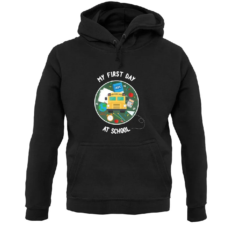 My First Day At School Unisex Hoodie Hoodie with Fur Luxurious Winter