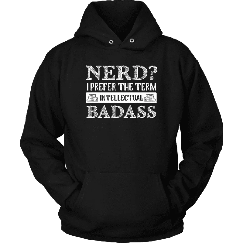 "Nerd?" Hoodie Hoodie with Magnetic Closure Innovative Modern