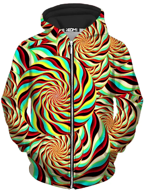 Pineal Swirl Unisex Zip-Up Hoodie Hoodie with Button Classic Timeless
