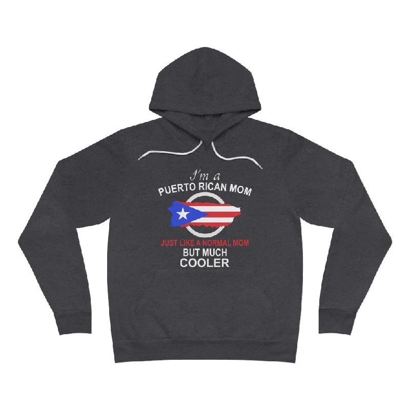 PR Mom But Way Cooler - Sponge Fleece Pullover Hoodie One Shoulder Top