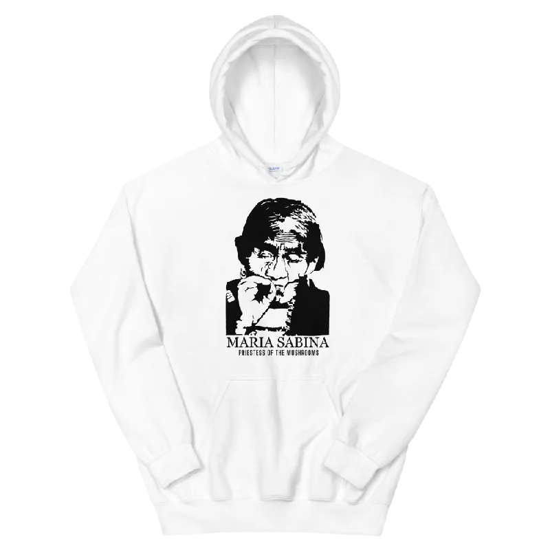 Priestess Of The Mushroom Graphic Hoodie Hoodie with Frayed Bohemian Relaxed