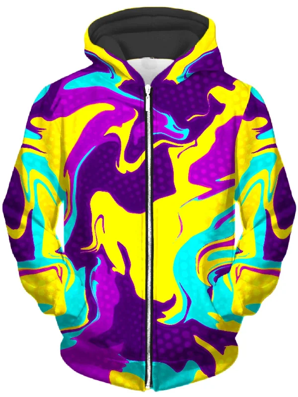 Psychic Bliss Unisex Zip-Up Hoodie Hoodie with Full-Zip Functional Layering