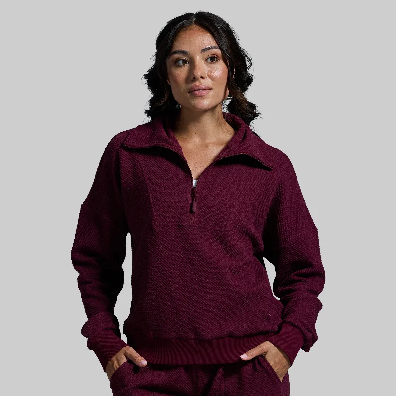 Revive Cloud Sweatshirt (Garnet) Hoodie with Oversized Fit Loose Comfortable