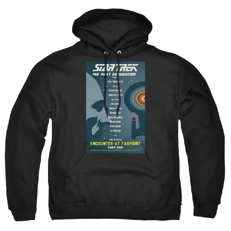 Star Trek The Next Generation Tng Season 1 Episode 1 - Pullover Hoodie Textured Knit Design
