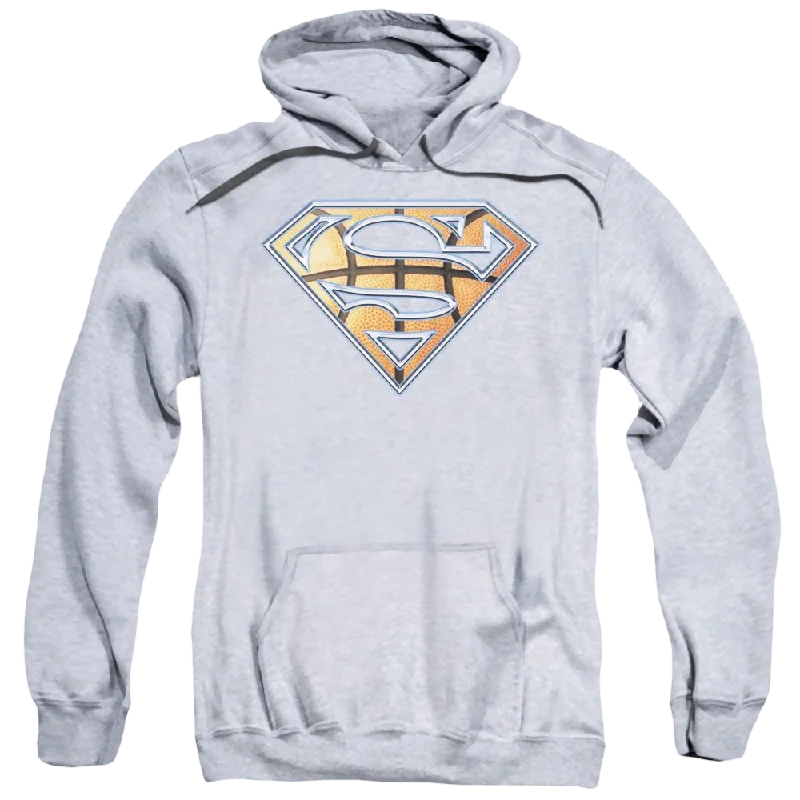 Superman Basketball Shield - Pullover Hoodie Ruffle Sleeve Feminine