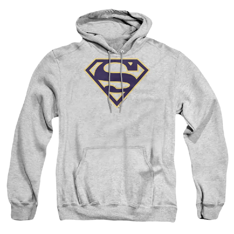 Superman Navy & Gold Shield - Pullover Hoodie Puff Sleeve Stylish