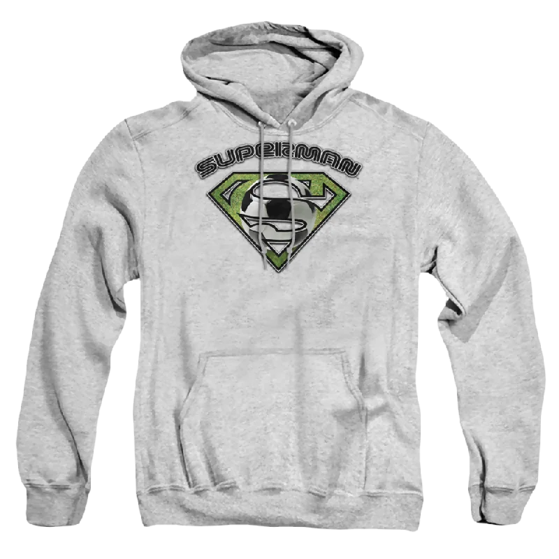 Superman Soccer Shield - Pullover Hoodie Saggy Sleeve Comfort