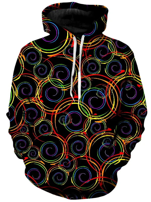 Swirl Abstract Unisex Hoodie Hoodie with Puffed Sleeves Voluminous Trendy
