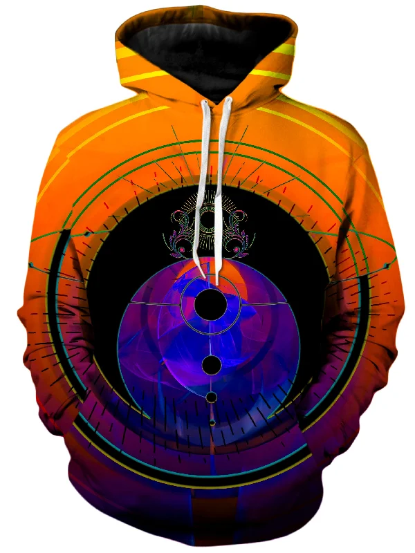 Third Eye Sunset Unisex Hoodie Hoodie with Button Placket Classic Preppy