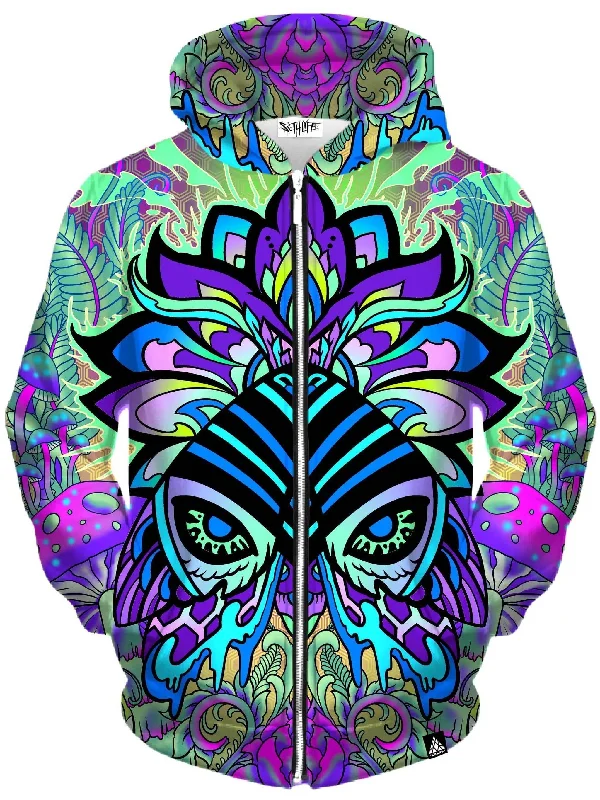 Wisdom Unisex Zip-Up Hoodie Hoodie with Hem Detail Decorative Unique