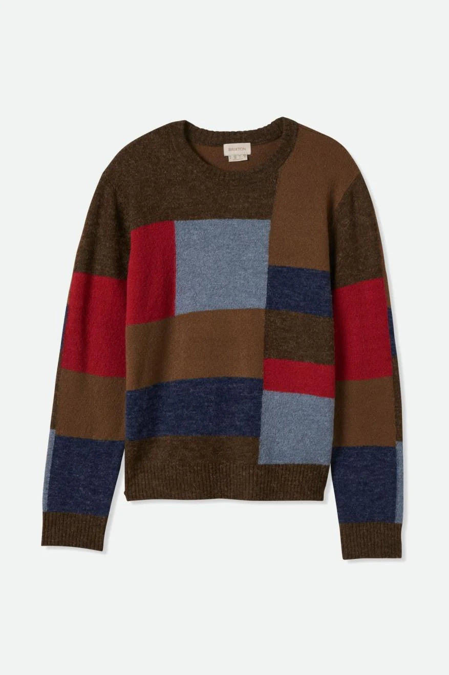 Brixton Fiona Sweater - Seal Brown Silk Blend Satin Velvet