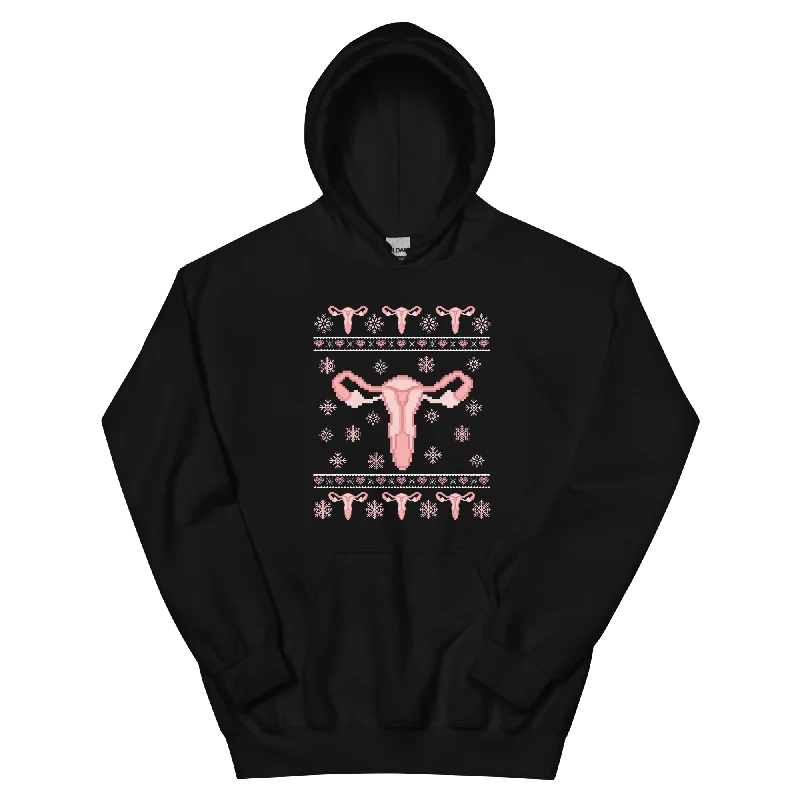 Uterus Ugly Sweater Unisex Hoodie Turtle Neck Boat Neck Asymmetrical Neck