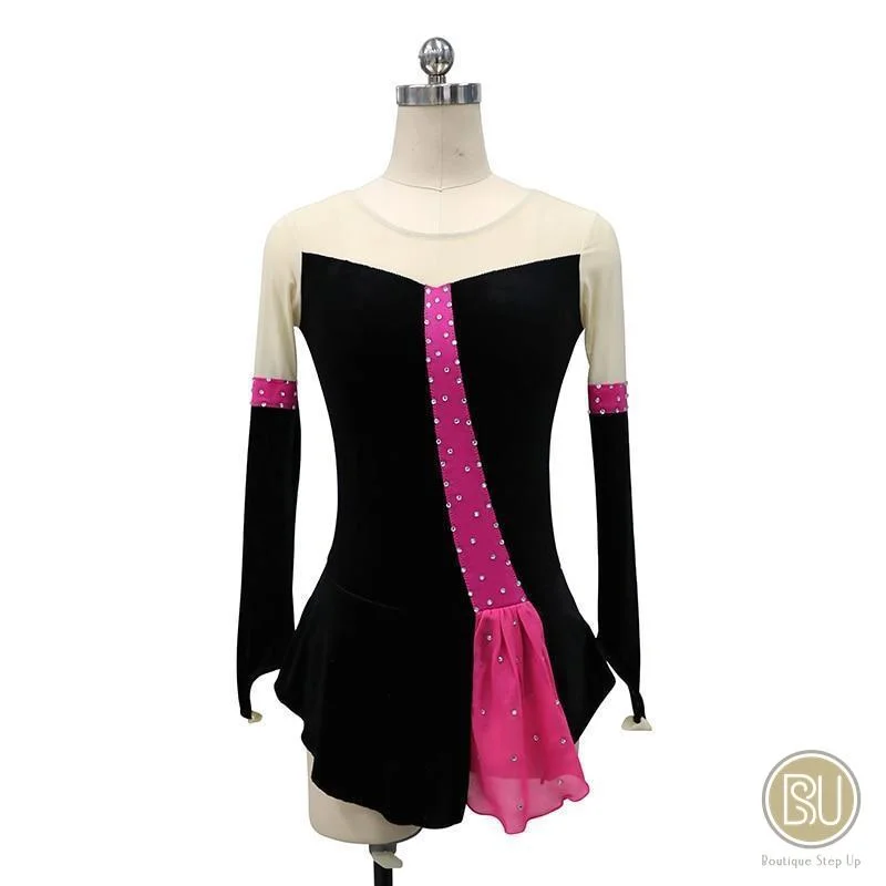 Competition Skating Dress 2 Tones Gloves Available in 15 Colors Tunics Running lightweight