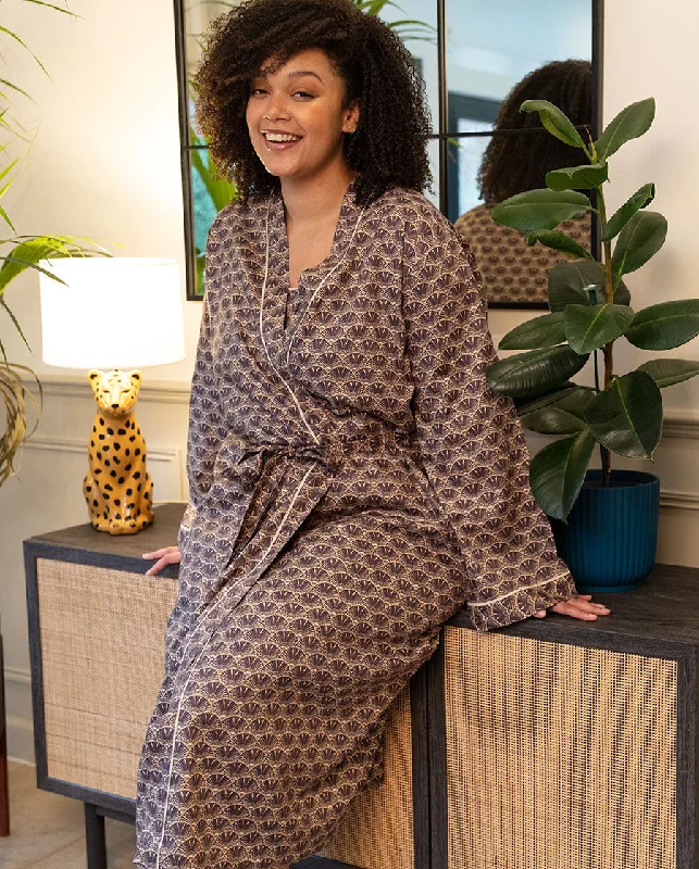 Lana Geo Print Long Dressing Gown Tunics Polka dots