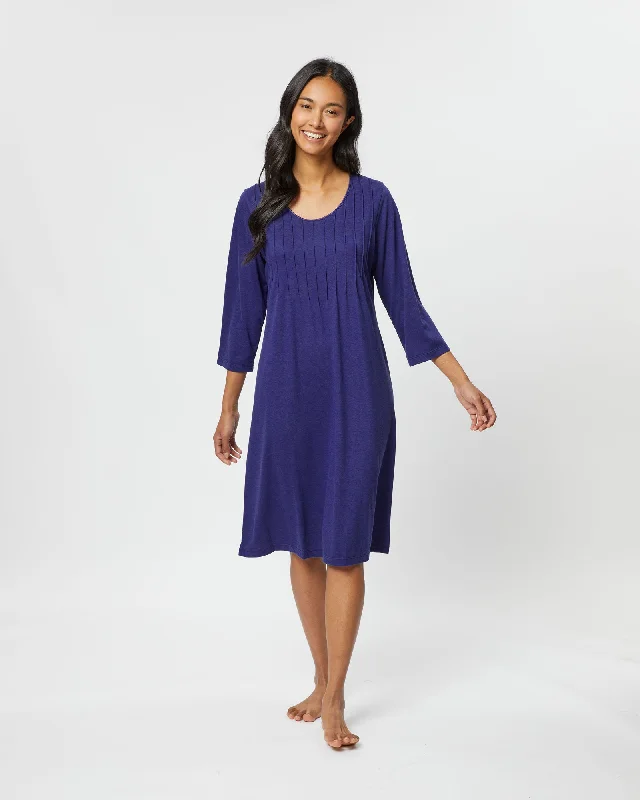 Women's French Pleat Midi Nightdress - Midnight Tunics Prom sequined