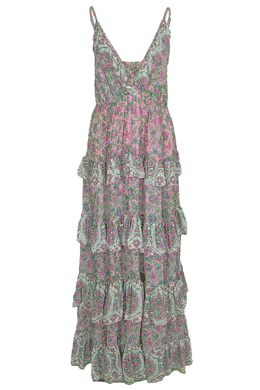 Pamela Long Dress Pink Pencil Office Professional