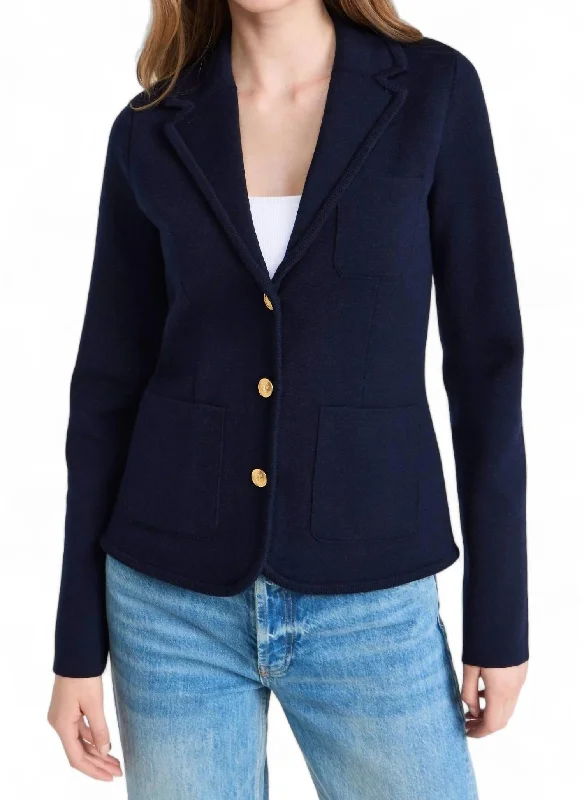 Alex Blazer In Navy Women's Plaid Suit