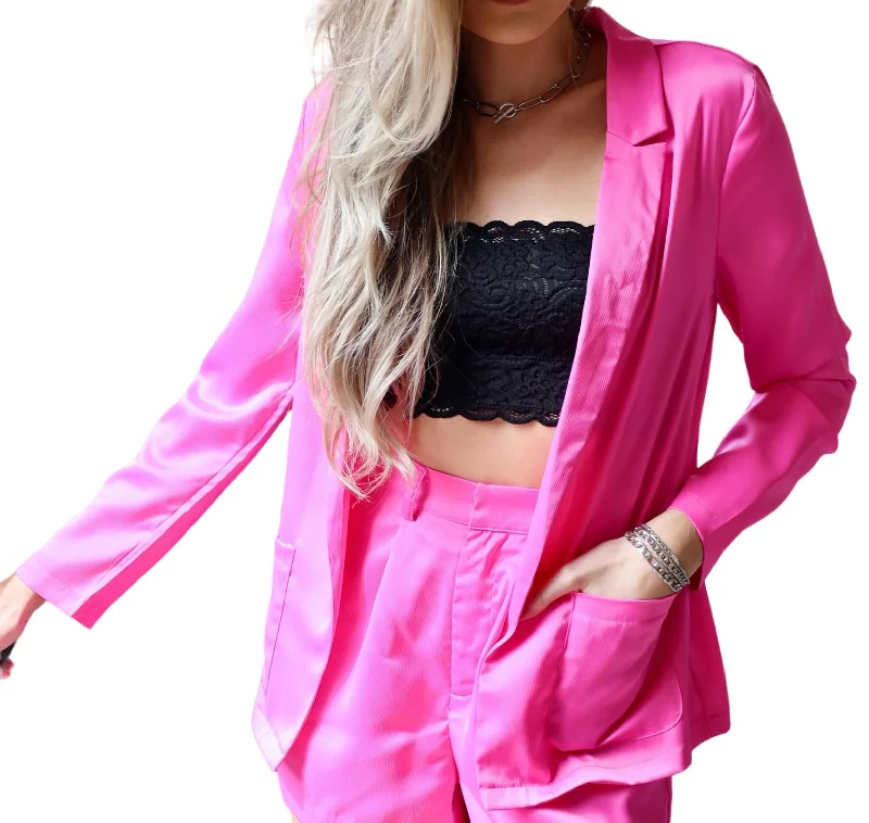 All Of The Lights Blazer In Hot Pink Women's Radiation Jacket