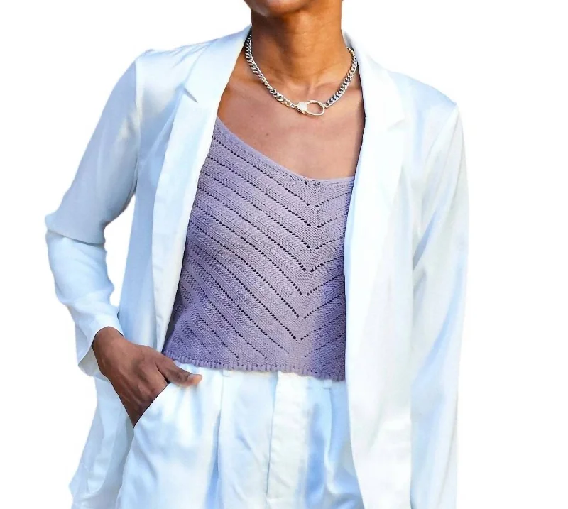 All Of The Lights Blazer In White Milan Custom Blazer