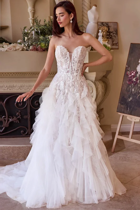 Andrea & Leo WL016 Strapless Drop Waist Cascading Wedding Dress Tunics Versatile stylish