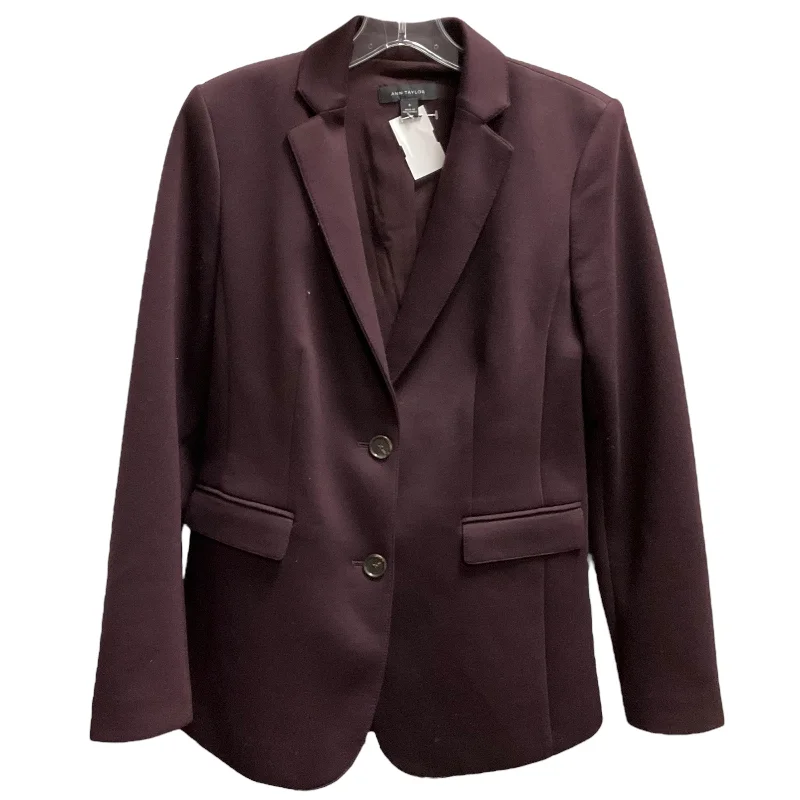 Blazer By Ann Taylor In Purple, Size:0 Women's Simple Jacket