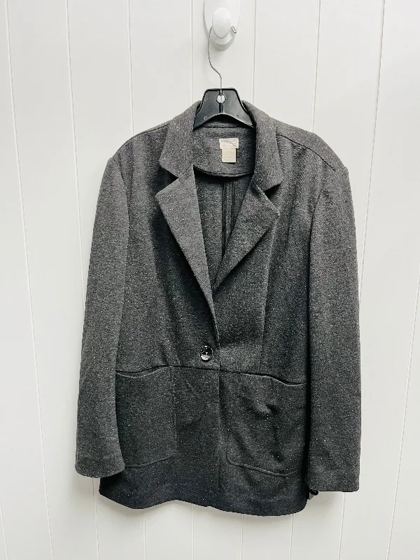 Blazer By Chicos In Grey, Size: M Women's Custom Jacket