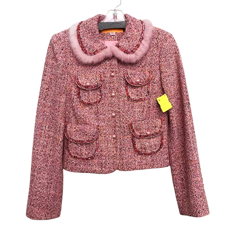 Blazer By Cynthia Steffe In Pink, Size:S Women's Solid Blazer