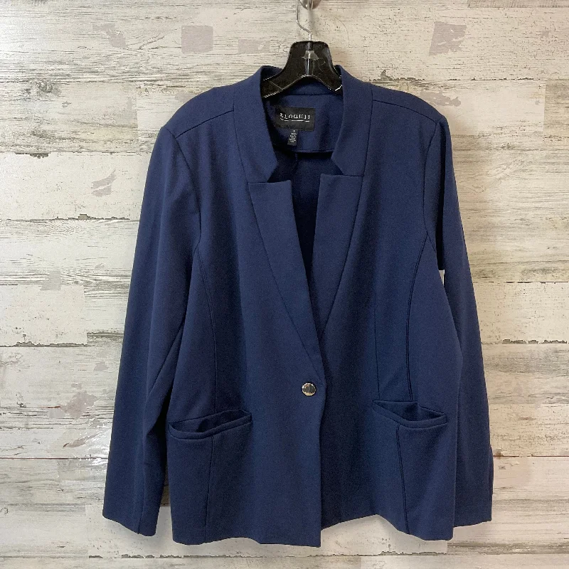 Blazer By Eloquii In Blue, Size: 3x Women's Simple Blazer