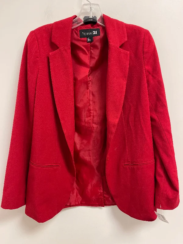 Blazer By Forever 21 In Red, Size: S Plus Size Women's Coat