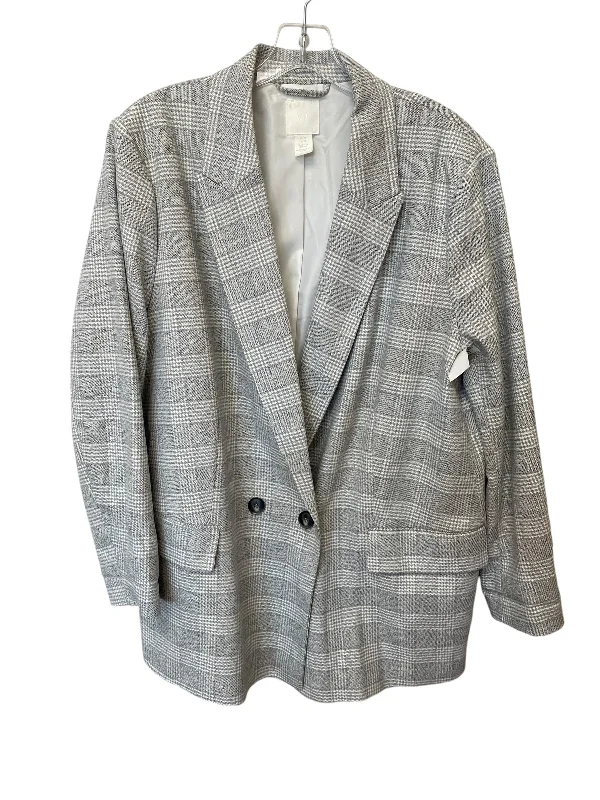 Blazer By H&m In Grey, Size: Xl Women's Short Blazer