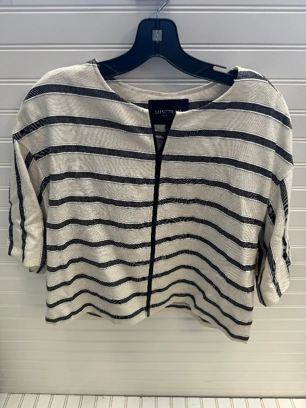 Blazer By Lafayette 148 In Black & Cream, Size: M Women's Solid Blazer