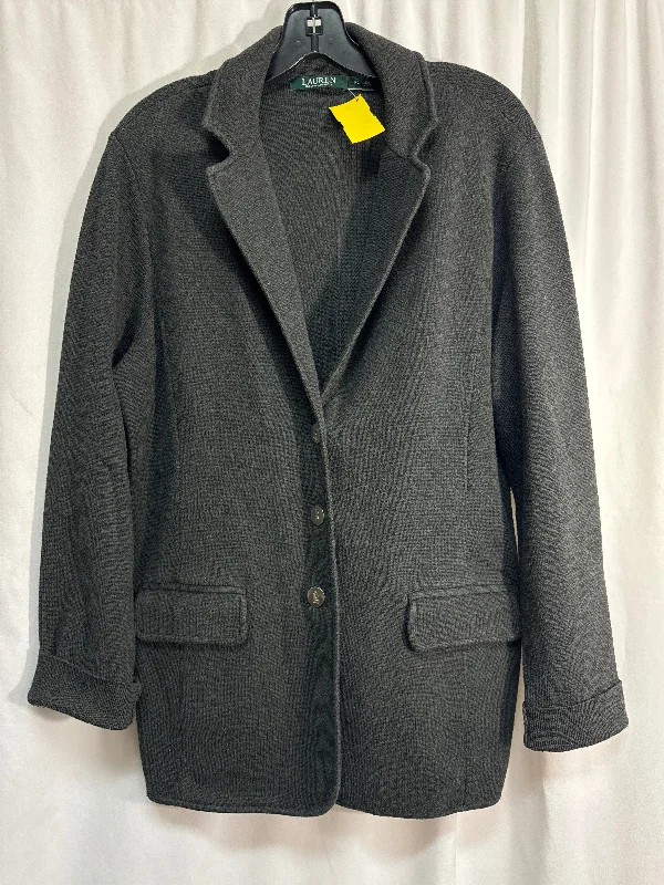 Blazer By Lauren By Ralph Lauren In Grey, Size: Xl Women's Luxury Jacket