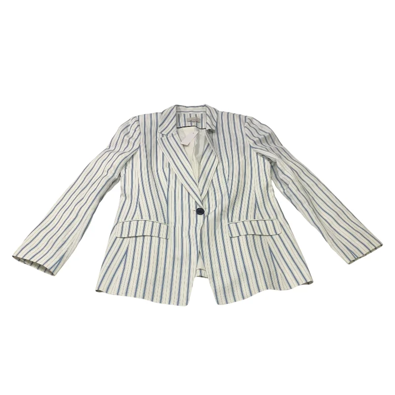 Blazer By Loft In Blue & White, Size: M Women's Handmade Blazer