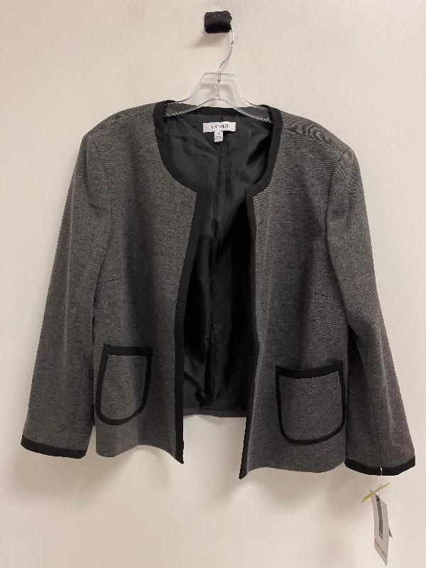 Blazer By Nine West In Grey, Size: 1x Women's Custom Jacket