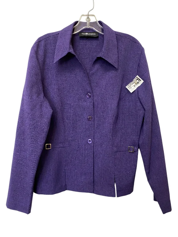 Blazer By Sag Harbor In Purple, Size: Xl Women's Fashion Blazer