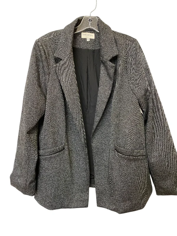 Blazer By Skies Are Blue In Grey, Size: 1x Women's Unique Blazer