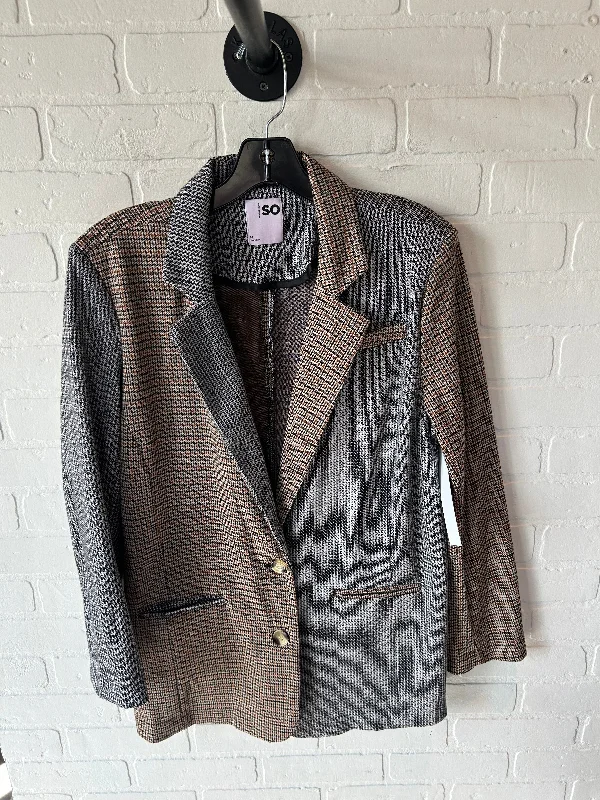 Blazer By So In Black & Brown, Size: M Women's Luxurious Jacket