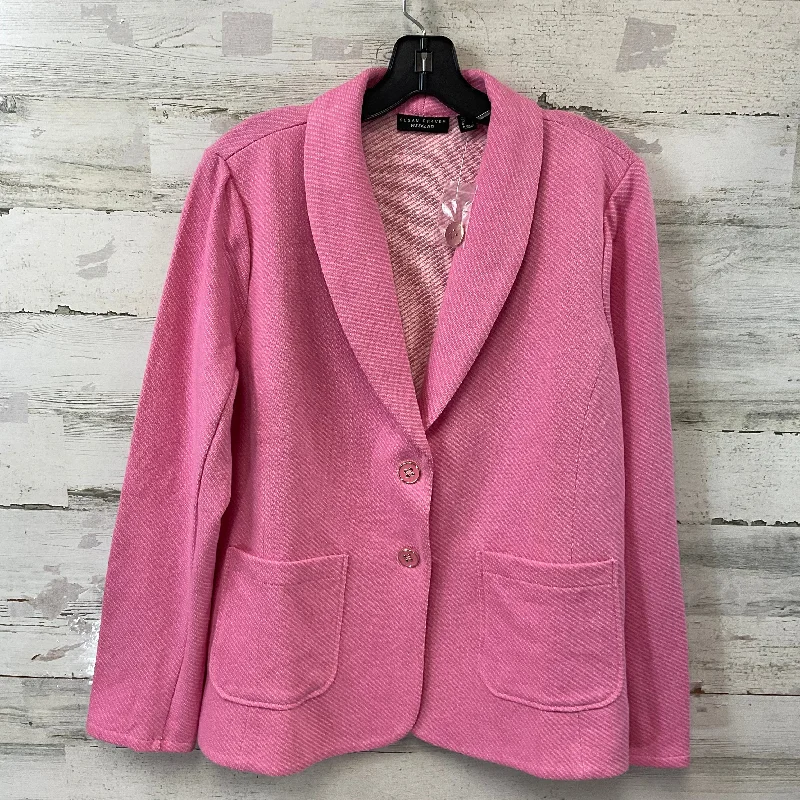 Blazer By Susan Graver In Pink, Size: M Women's High-End Blazer