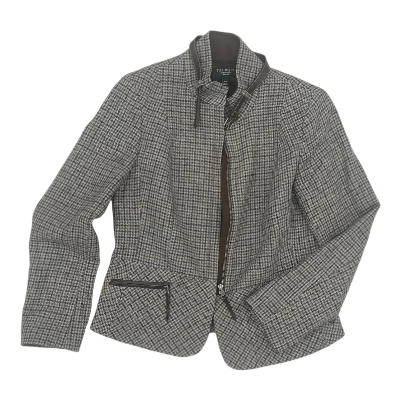 Blazer By Talbots In Grey, Size:Mp Women's Lightweight Blazer