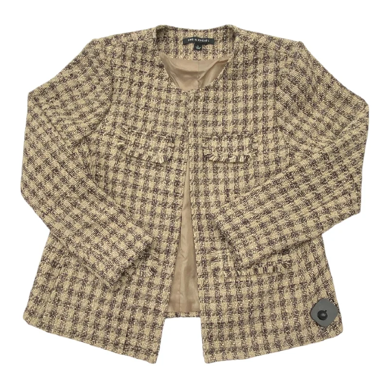 Blazer By Zac And Rachel In Brown & Tan, Size: L Women's Vintage Jacket