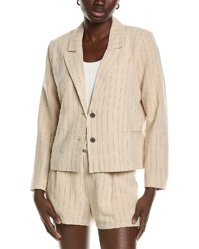 Chaser Santanaa Linen-Blend Blazer Women's Elegant Jacket