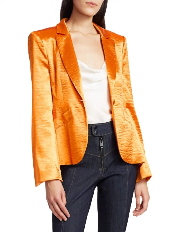 Colleen Blazer In Orange Women's Patchwork Suit